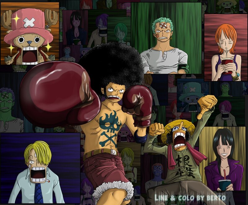 Boxing Character in Collage