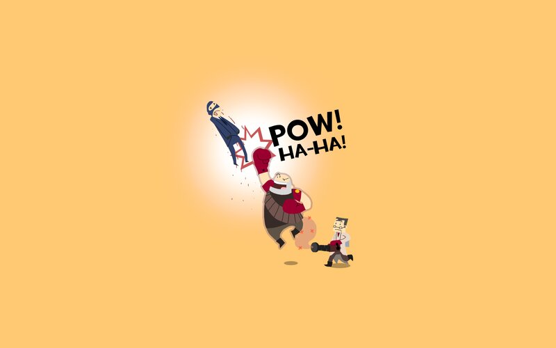 Boxing Character Punching Man