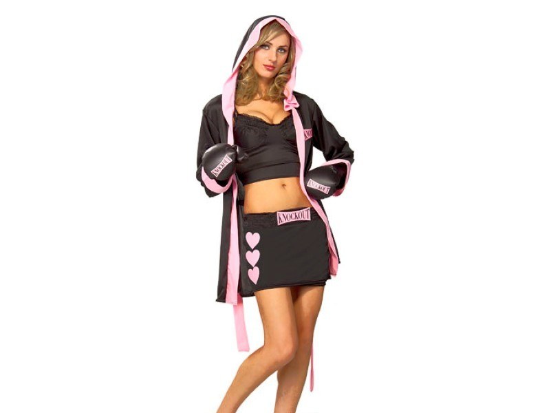 boxing costume with hearts