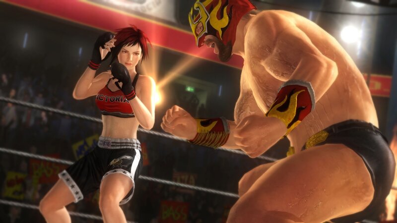 Boxing match in ring