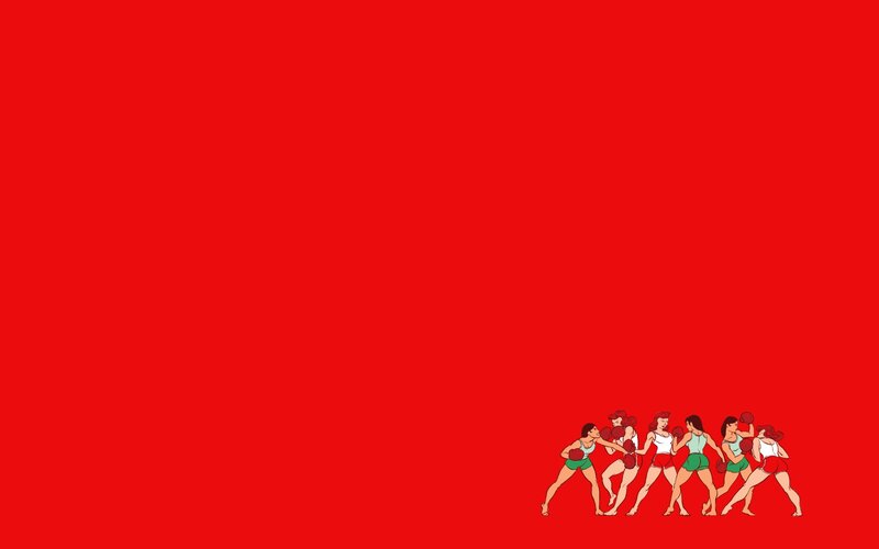 Boxing women illustration