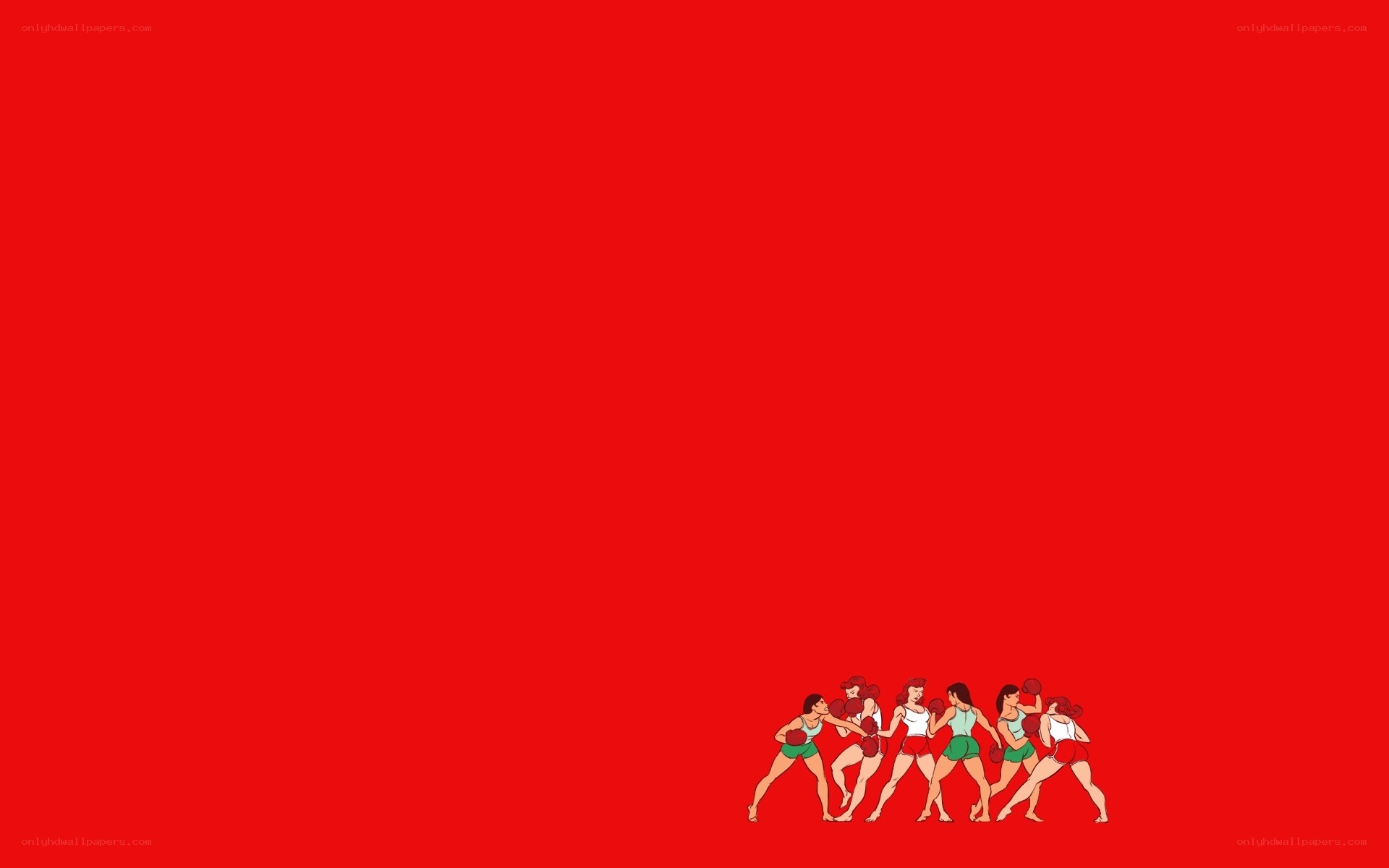 boxing women illustration