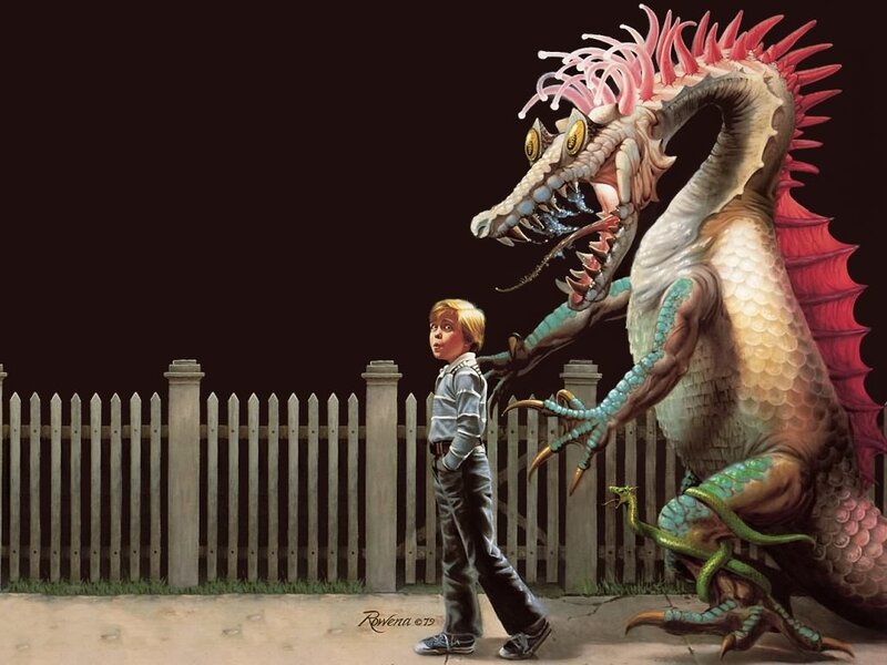 Boy and Dragon — Brown, Dramatic