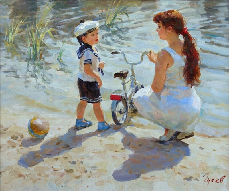 Boy and Girl by Water