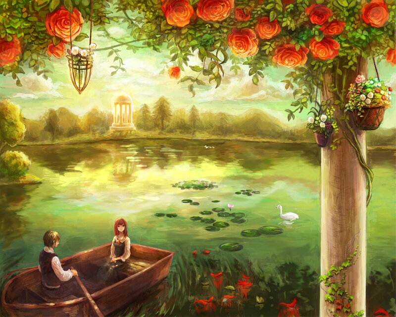 Boy and Girl in a Boat