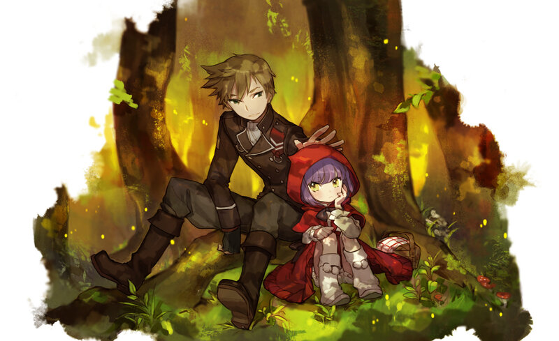 Boy and Girl in Forest — Green, Calm