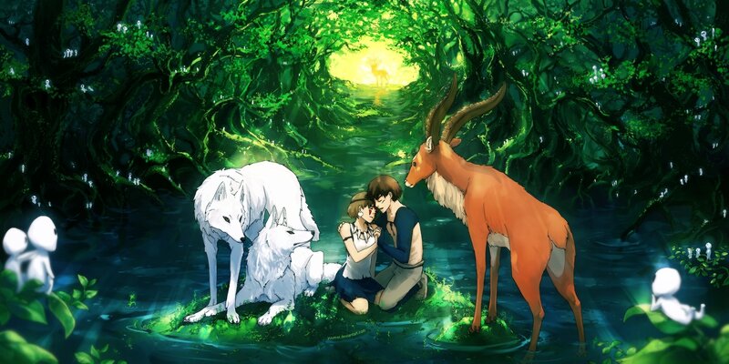 Boy and Girl in Forest