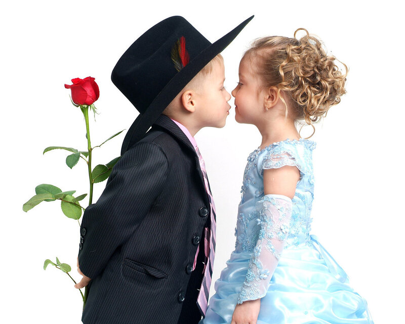 Boy and Girl Kissing