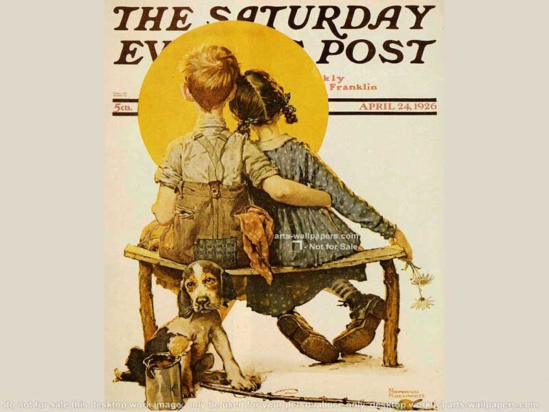 Boy and Girl on Bench