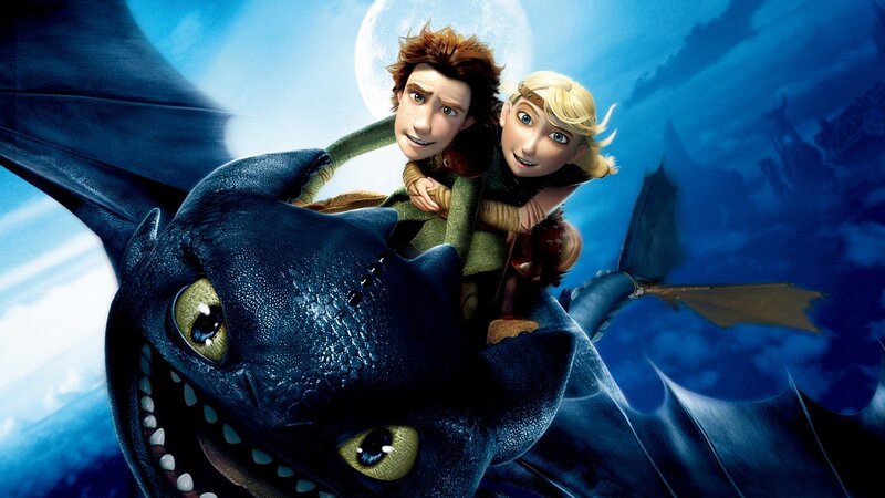 Boy and Girl on Dragon — Blue, Adventurous
