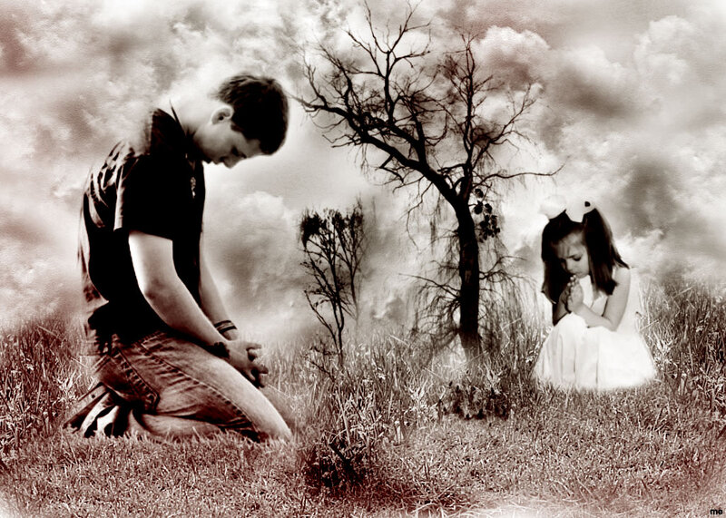 Boy and Girl Praying