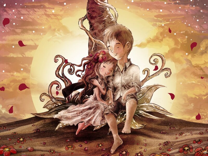 Boy and Girl Sitting