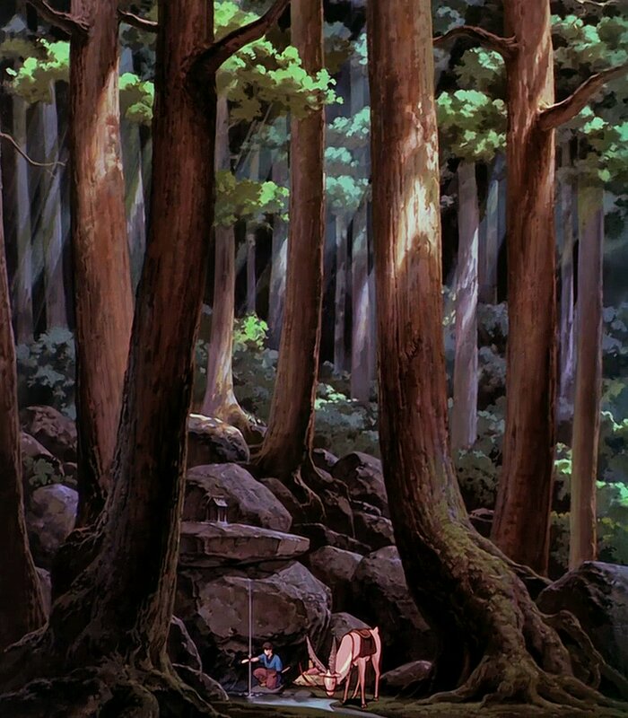 Boy and Horse in Forest