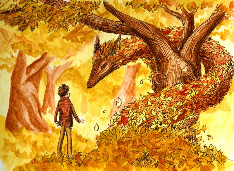 Boy and Leaf-dragon