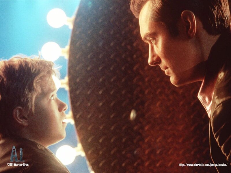 Boy and Man Facing Each Other