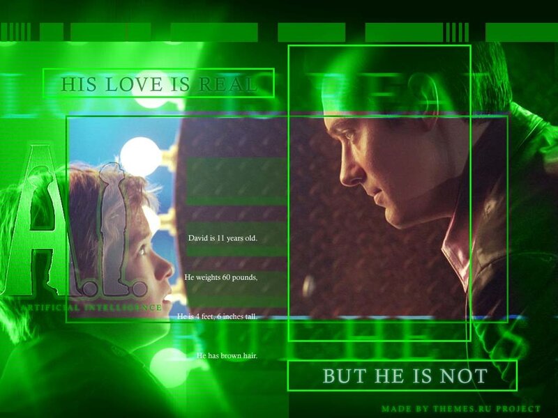Boy and Man in Green Light