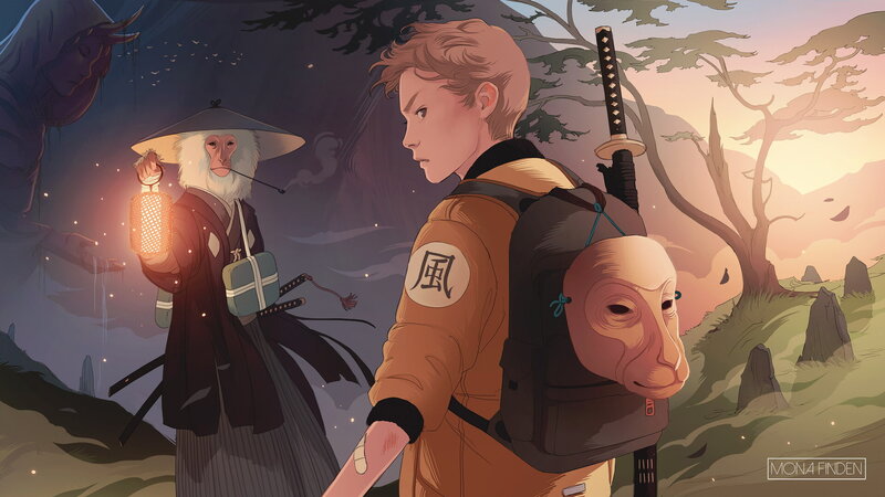 Boy and Monkey Monk