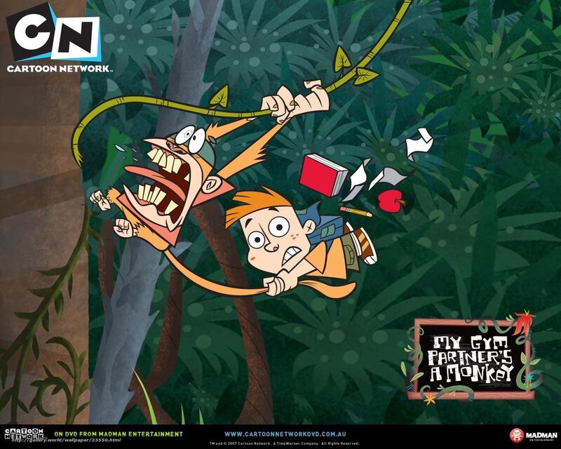 Boy and Monkey Swinging