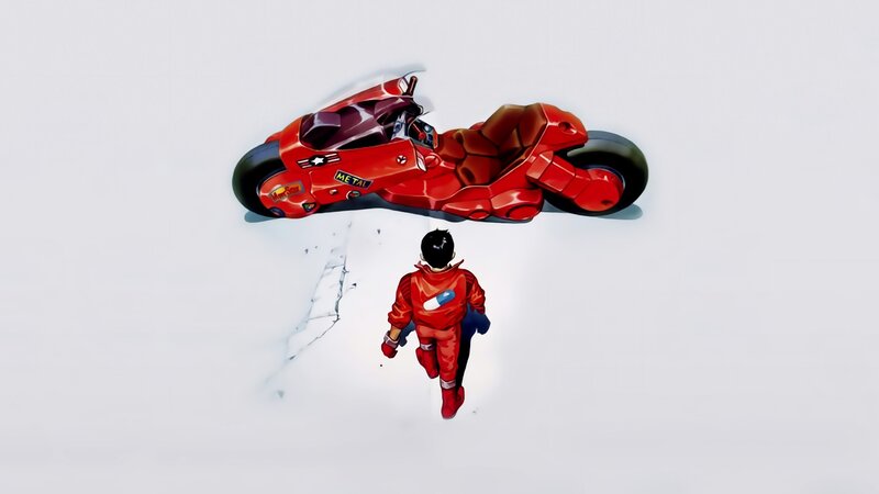 Boy and Red Motorcycle — Dramatic, Anime