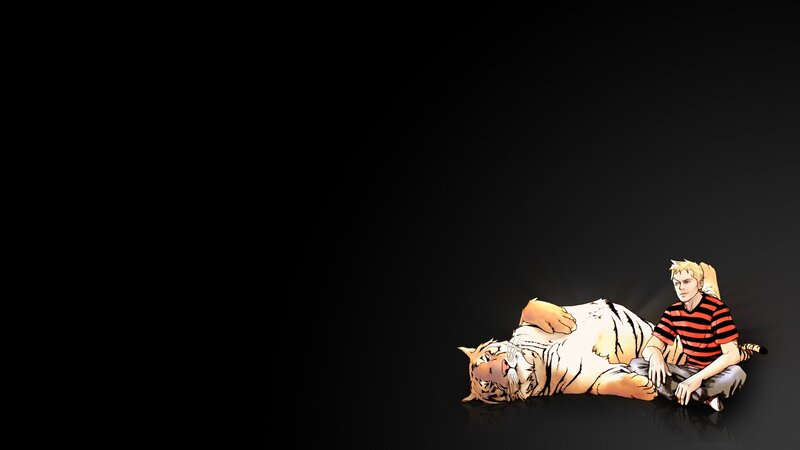 Boy and Tiger Lying Down