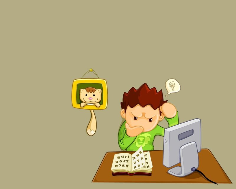 Boy at Computer Desk
