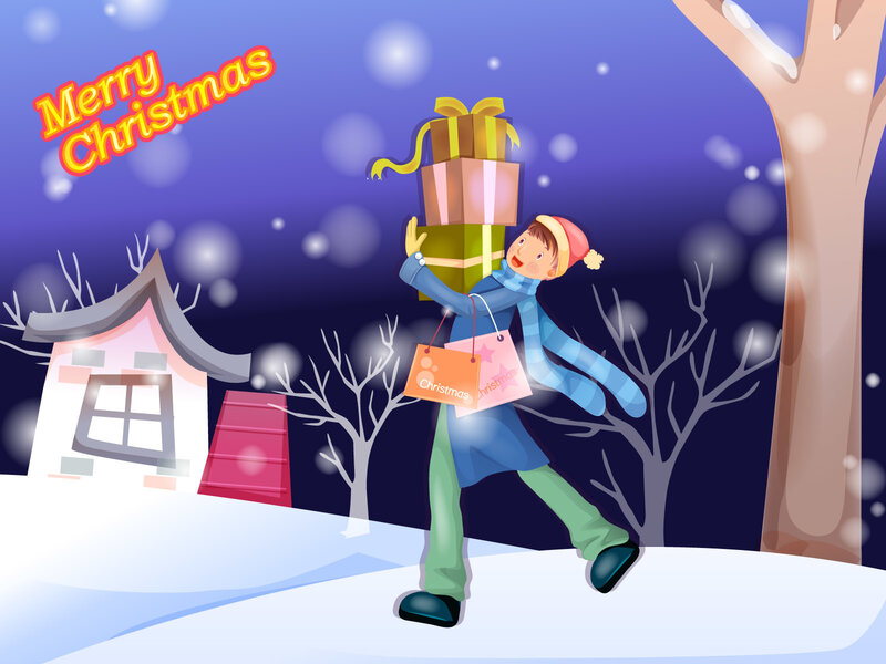 Boy Carrying Gifts