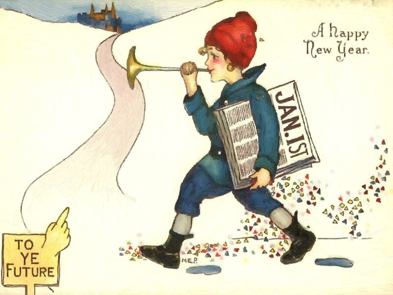 Boy Carrying Newspaper