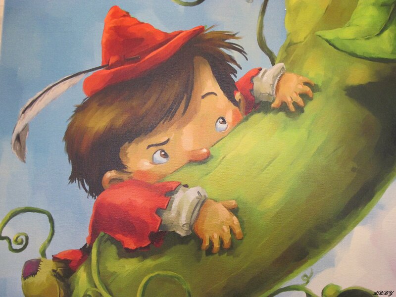Boy Climbing Beanstalk