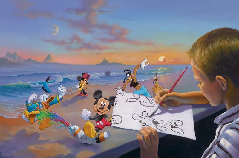 Boy Drawing Cartoon Characters