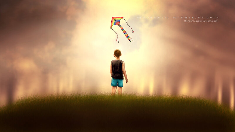 Boy Flying Kite