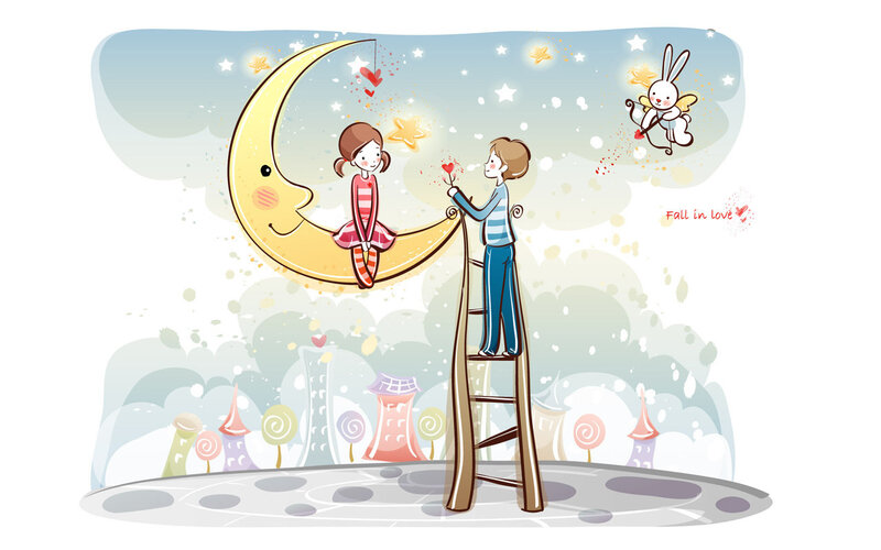 Boy Giving Rose to Girl