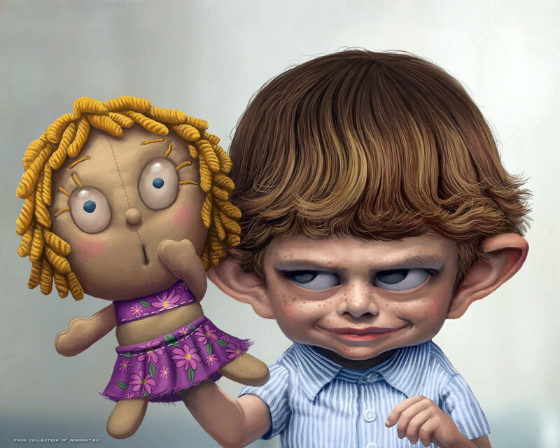 Boy Holding Doll
