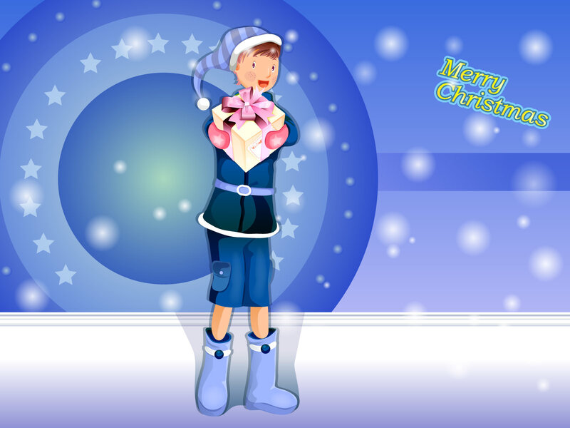 Boy Holding Gift