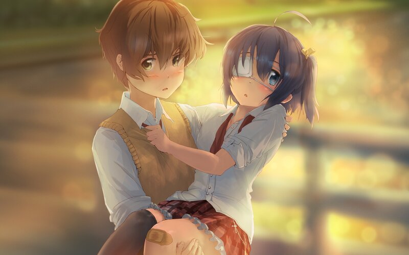 Boy Holding Girl — Yellow