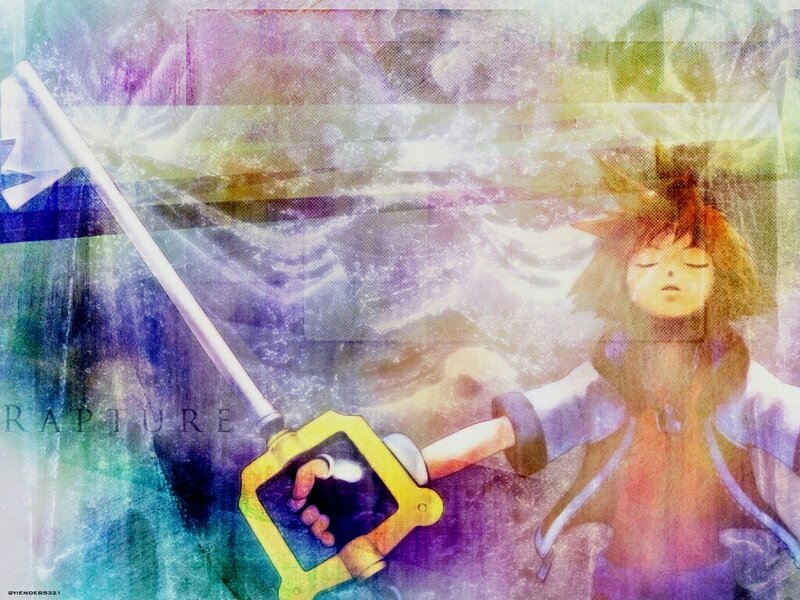 Boy Holding Keyblade — Purple