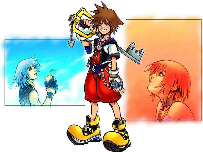 Boy Holding Keyblade — Yellow