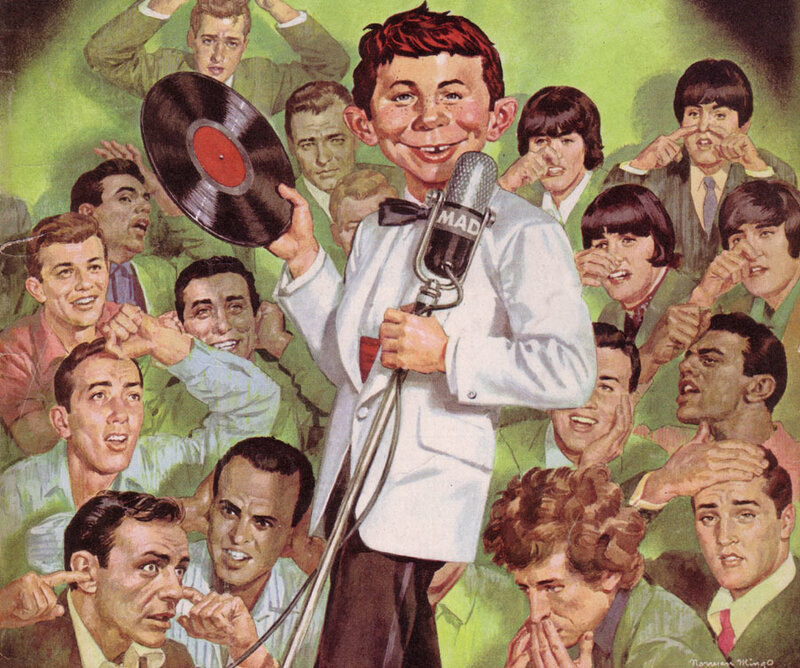Boy Holding Record and Microphone
