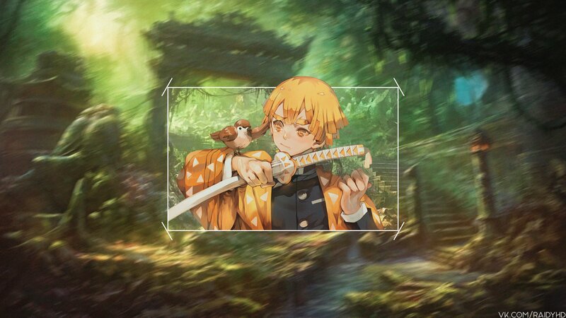 Boy Holding Sword — Green