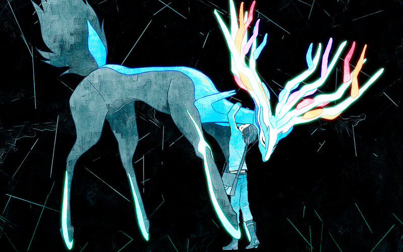 Boy Hugging a Deer