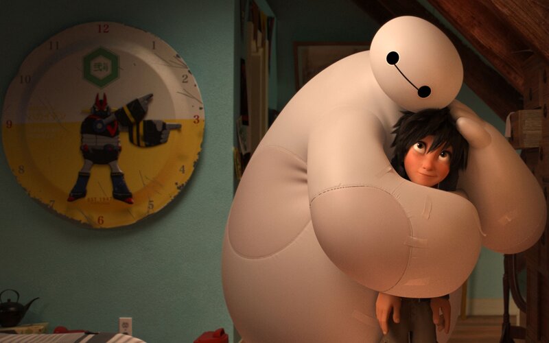 Boy Hugging Robot — White