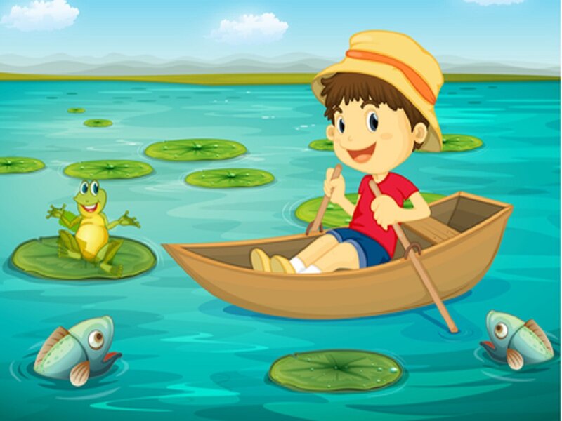 Boy in a Boat — Blue, Playful