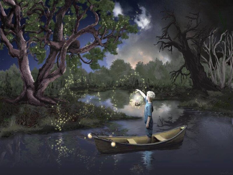 Boy in a Boat — Blue, Serene