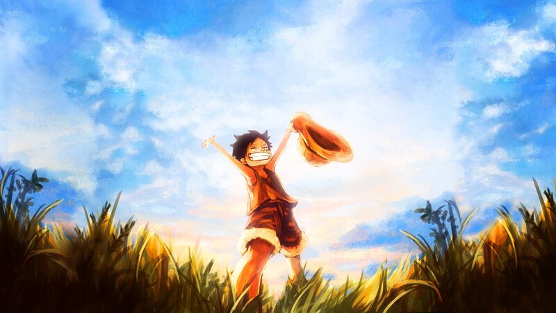 Boy in a Field — Blue