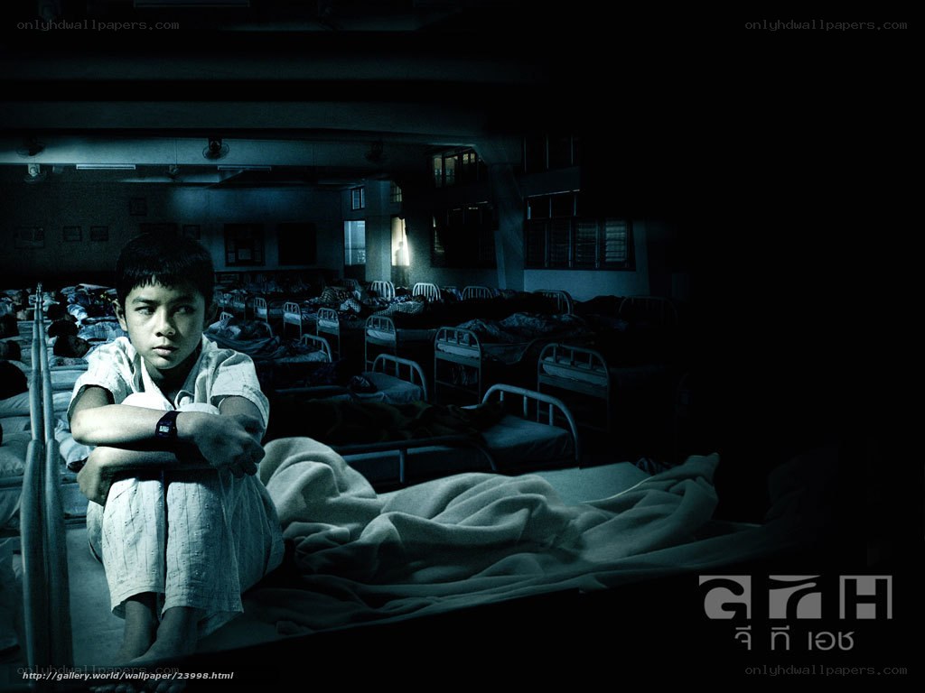 Boy in a hospital ward