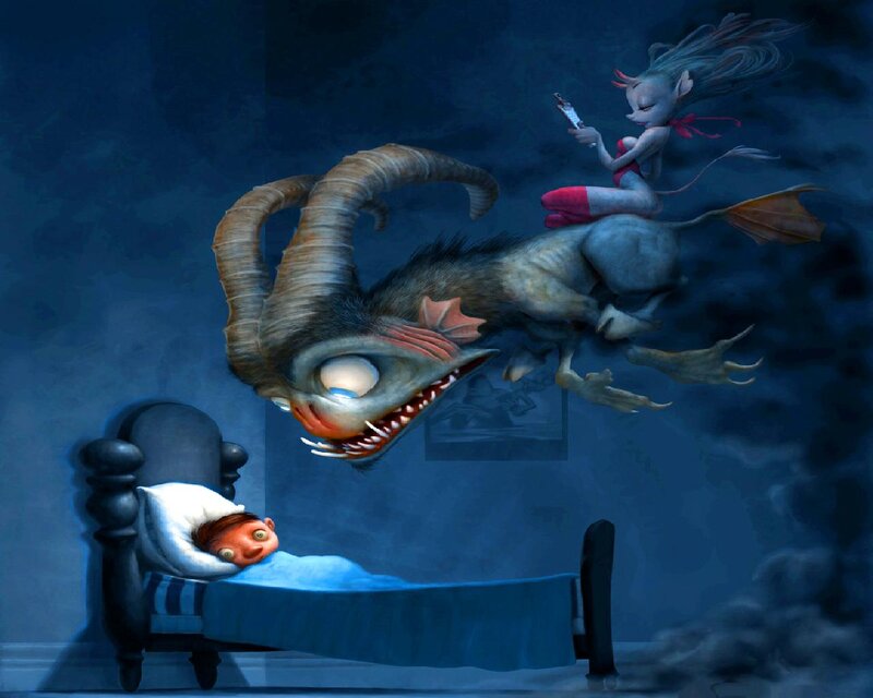 Boy in Bed with Monsters