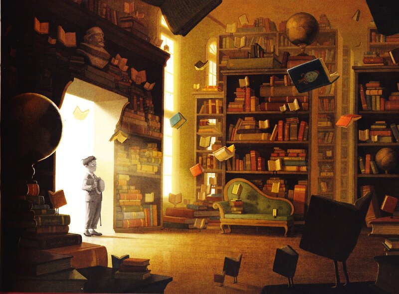 Boy in Library