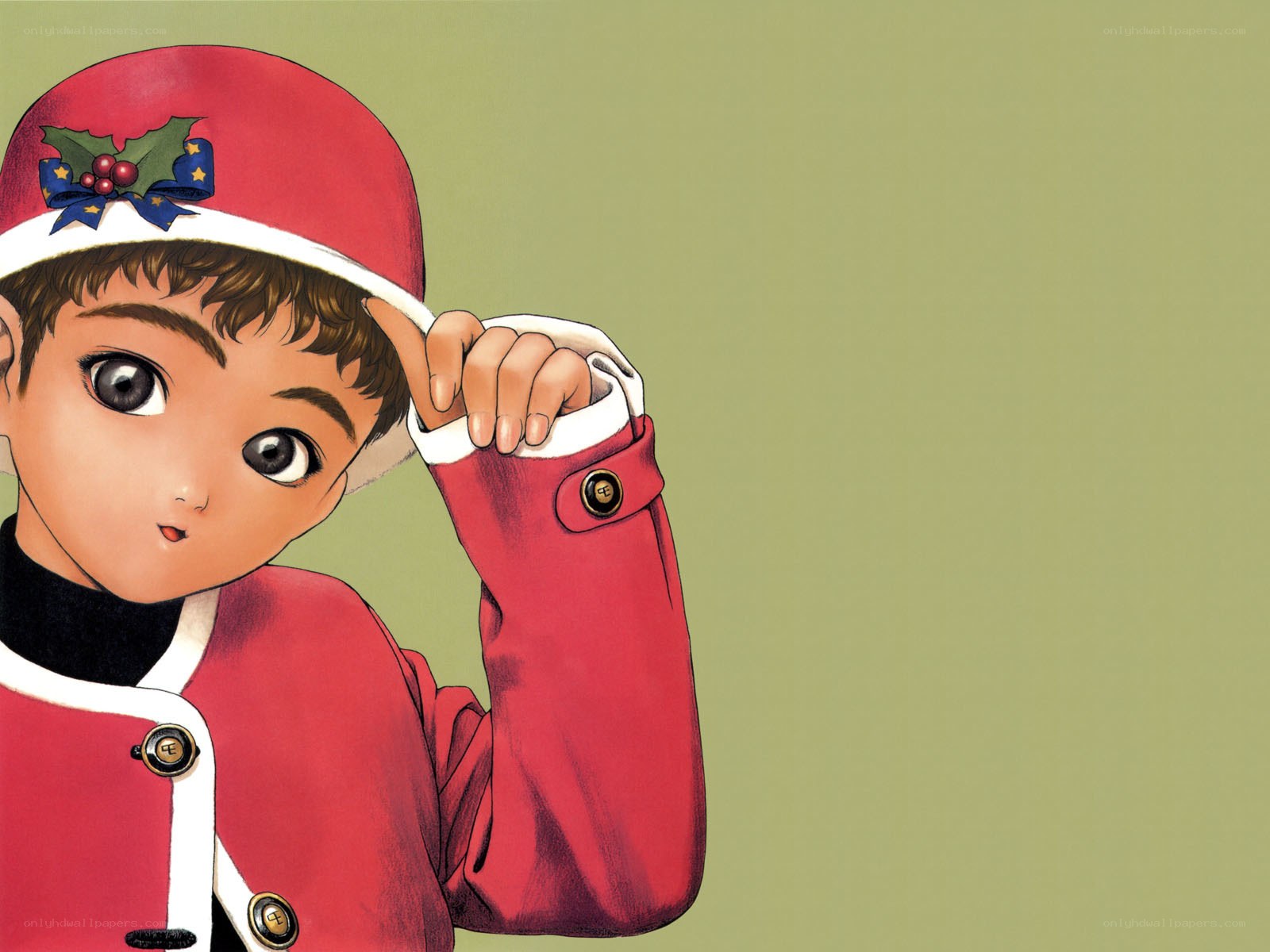 boy in red coat
