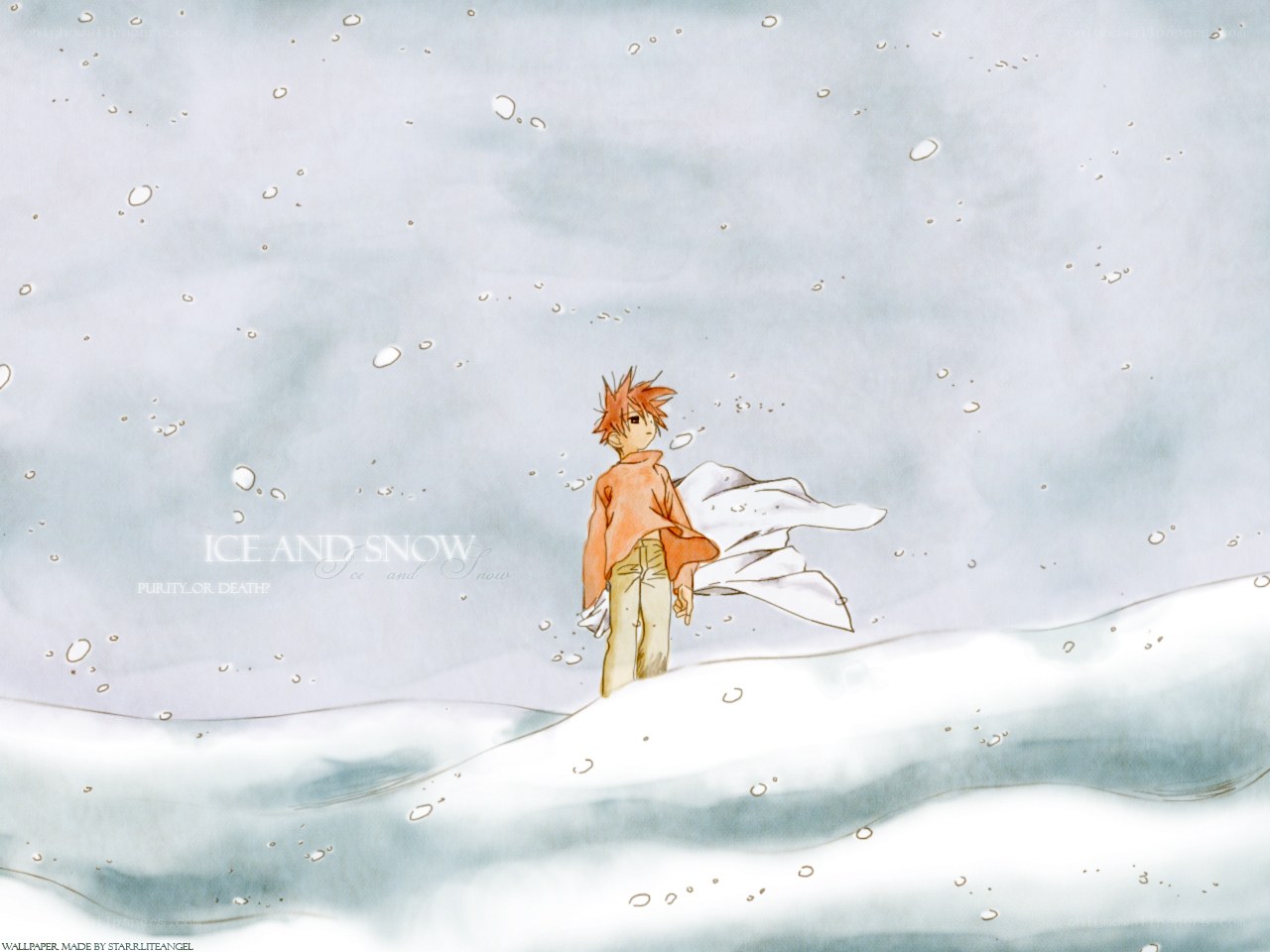 boy in snowy landscape