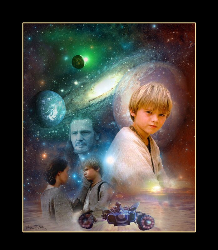 Boy in Space Collage