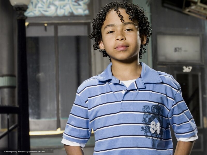 boy in striped polo shirt